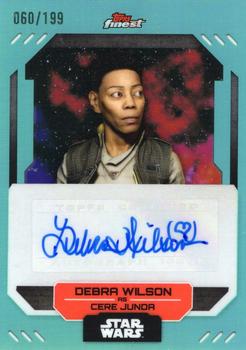 2023 Topps Finest Star Wars - Finest Autographs Aqua #FA-DW Debra Wilson Front