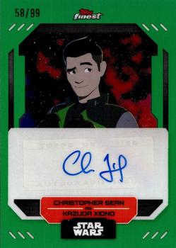 2023 Topps Finest Star Wars - Finest Autographs Green #FA-CS Christopher Sean Front