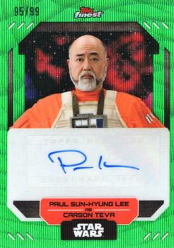2023 Topps Finest Star Wars - Finest Autographs Green Wave #FA-PL Paul Sun-Hyung Lee Front