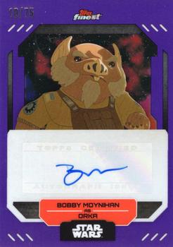 2023 Topps Finest Star Wars - Finest Autographs Purple #FA-BM Bobby Moynihan Front