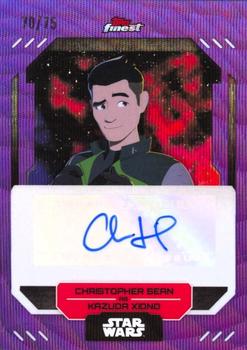 2023 Topps Finest Star Wars - Finest Autographs Purple #FA-CS Christopher Sean Front