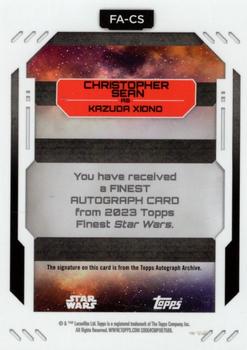 2023 Topps Finest Star Wars - Finest Autographs Gold Wave #FA-CS Christopher Sean Back