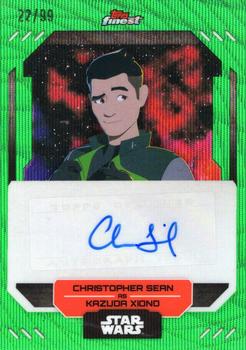 2023 Topps Finest Star Wars - Finest Autographs Gold Wave #FA-CS Christopher Sean Front