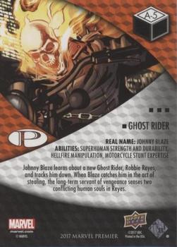 2017 Upper Deck Marvel Premier - Achievements #A-5 Ghost Rider Back
