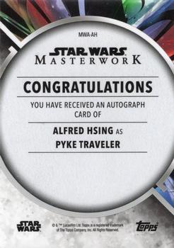 2022 Topps Star Wars Masterwork - Autographs #MWA-AH Alfred Hsing Back