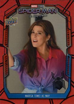2023 Upper Deck Spider-Man: No Way Home - Ensemble Red & Blue Foil #E-6 Marisa Tomei as May Front