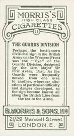 1928 Morris's Victory Signs #11 The Guards Division Back