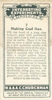 1929 Churchman's Interesting Experiments #7 Making Coal Gas Back