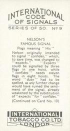 1935 International Tobacco International Code of Signals #9 His Back