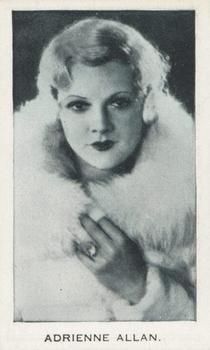 1934 Teofani Modern Movie Stars & Cinema Celebrities #NNO Adrianne Allen Front
