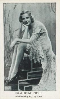 1934 Teofani Modern Movie Stars & Cinema Celebrities #NNO Claudia Dell Front
