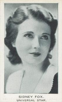 1934 Teofani Modern Movie Stars & Cinema Celebrities #NNO Sidney Fox Front
