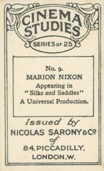 1929 Nicolas Sarony Cinema Studies #9 Marion Nixon Back