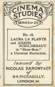 1929 Nicolas Sarony Cinema Studies #18 Laura La Plante / Joseph Schildkraut Back