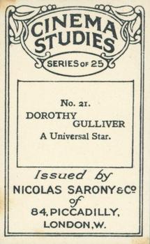 1929 Nicolas Sarony Cinema Studies #21 Dorothy Gulliver Back