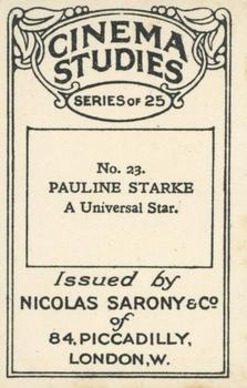 1929 Nicolas Sarony Cinema Studies #23 Pauline Starke Back