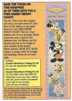 1992 Dynamic Marketing The Magic of Disney Stickers #14 Goofy Back