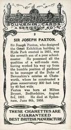 1937 Hill's Crystal Palace #2 Joseph Paxton Back