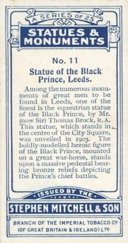 1914 Mitchell's Statues & Monuments #11 Statue of the Black Prince, Leeds Back