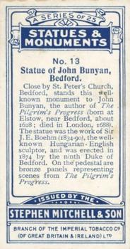 1914 Mitchell's Statues & Monuments #13 Statue of John Howard, Bedford Back