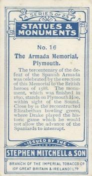 1914 Mitchell's Statues & Monuments #16 The Armada Memorial, Plymouth Back