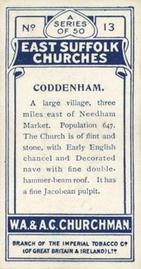 1912 Churchman's East Suffolk Churches #13 Coddenham Back