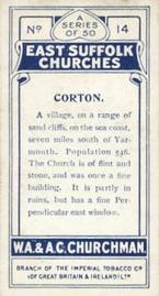 1912 Churchman's East Suffolk Churches #14 Corton Back