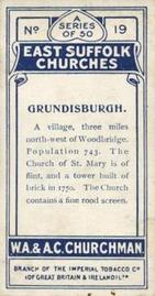 1912 Churchman's East Suffolk Churches #19 Grundisburgh Back