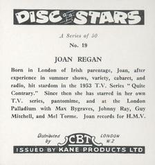 1959 Kane Products Disc Stars - Smaller Format #19 Joan Regan Back