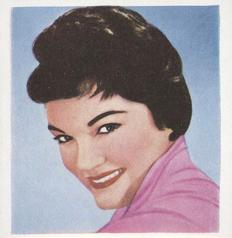 1959 Kane Products Disc Stars - Smaller Format #39 Connie Francis Front