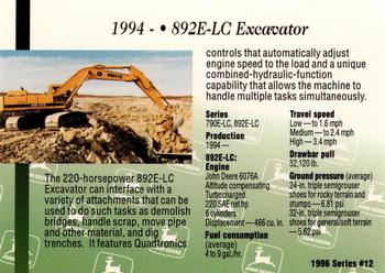 1996 John Deere Limited Edition #12 892E-LC Excavator Back
