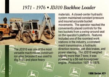 1996 John Deere Limited Edition #21 JD310 Backhoe Loader Back