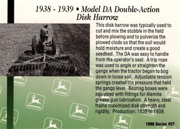 1996 John Deere Limited Edition #27 Model DA Double-Action Disk Harrow Back