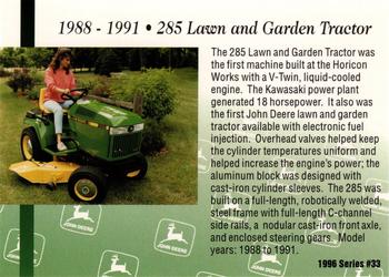 1996 John Deere Limited Edition #33 285 Lawn and Garden Tractor Back