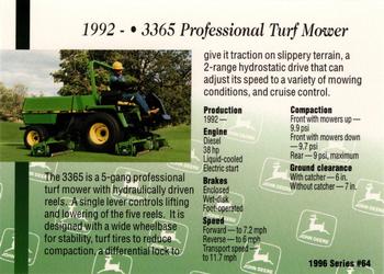 1996 John Deere Limited Edition #64 3365 Professional Turf Mower Back
