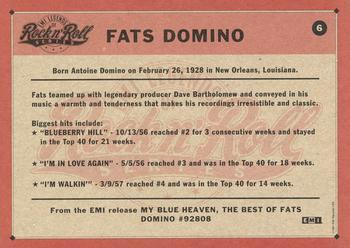 1991 EMI Legends of Rock & Roll #6 Fats Domino Back