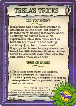 2005 Horrible Histories Magazine Wild 'n' Wicked Card Collection Series 2 - Foul 'n' Freaky #16 Tesla's Tricks Back