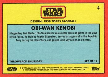 2024 Topps Throwback Thursday Star Wars #4 Obi-Wan Kenobi Back