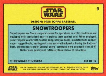 2024 Topps Throwback Thursday Star Wars #9 Snowtroopers Back