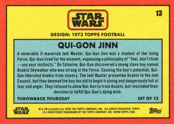 2024 Topps Throwback Thursday Star Wars #13 Qui-Gon Jinn Back