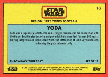 2024 Topps Throwback Thursday Star Wars #16 Yoda Back