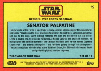 2024 Topps Throwback Thursday Star Wars #19 Senator Palpatine Back