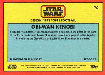 2024 Topps Throwback Thursday Star Wars #20 Obi-Wan Kenobi Back