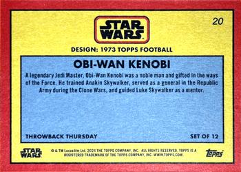2024 Topps Throwback Thursday Star Wars #20 Obi-Wan Kenobi Back