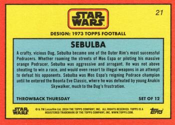 2024 Topps Throwback Thursday Star Wars #21 Sebulba Back
