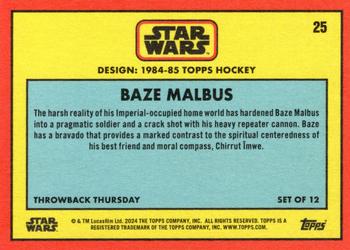 2024 Topps Throwback Thursday Star Wars #25 Baze Malbus Back