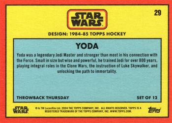 2024 Topps Throwback Thursday Star Wars #29 Yoda Back