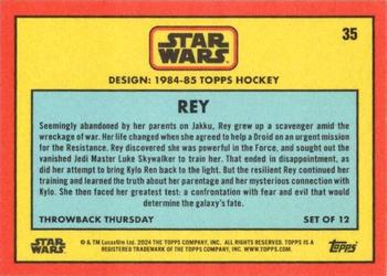 2024 Topps Throwback Thursday Star Wars #35 Rey Back
