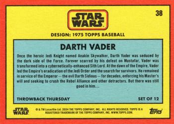 2024 Topps Throwback Thursday Star Wars #38 Darth Vader Back