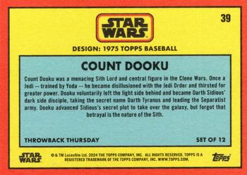 2024 Topps Throwback Thursday Star Wars #39 Count Dooku Back